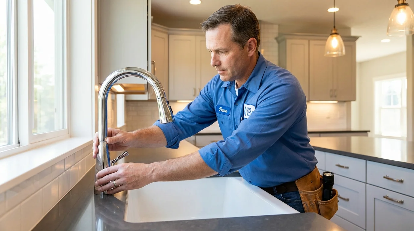 Kitchen faucet installation by Johns Plumbing LLC in Columbus